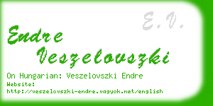 endre veszelovszki business card